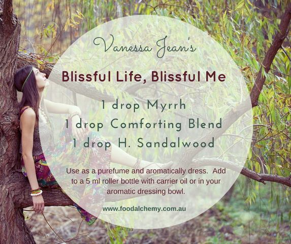 Blissful Life, Blissful Me essential oil reference: Myrrh, Comforting Blend, Hawaiian Sandalwood