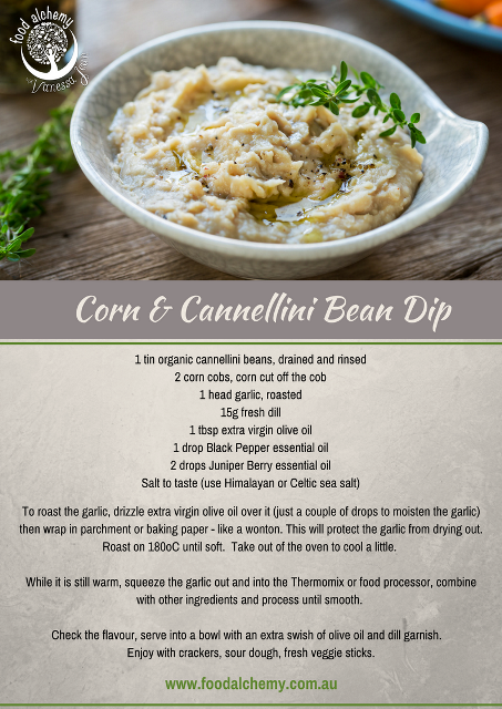 Corn and Cannellini Bean Dip with Black Pepper and Juniper Berry
