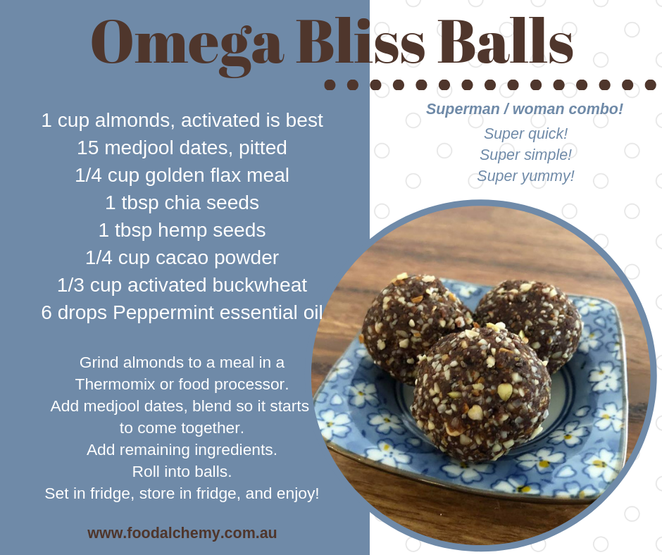 Omega Bliss Balls essential oil reference: Peppermint