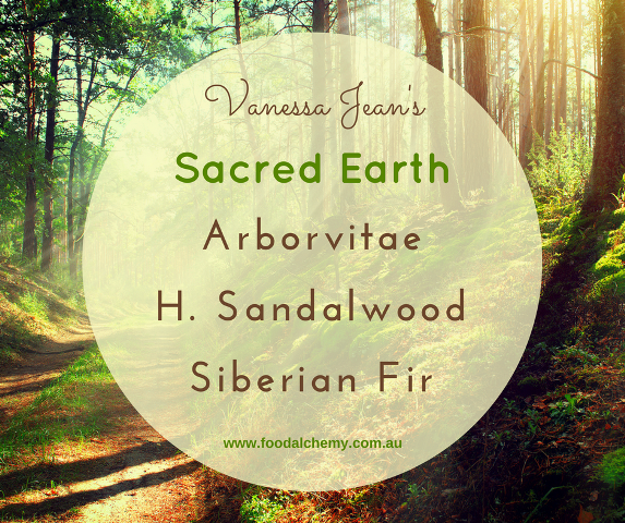 Sacred Earth essential oil reference: Arborvitae, Hawaiian Sandalwood, Siberian Fir