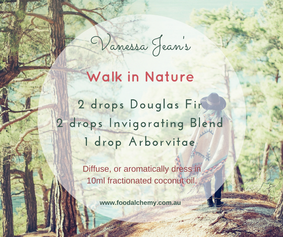 Walk in Nature essential oil reference: Douglas Fir, Invigorating Blend, Arborvitae