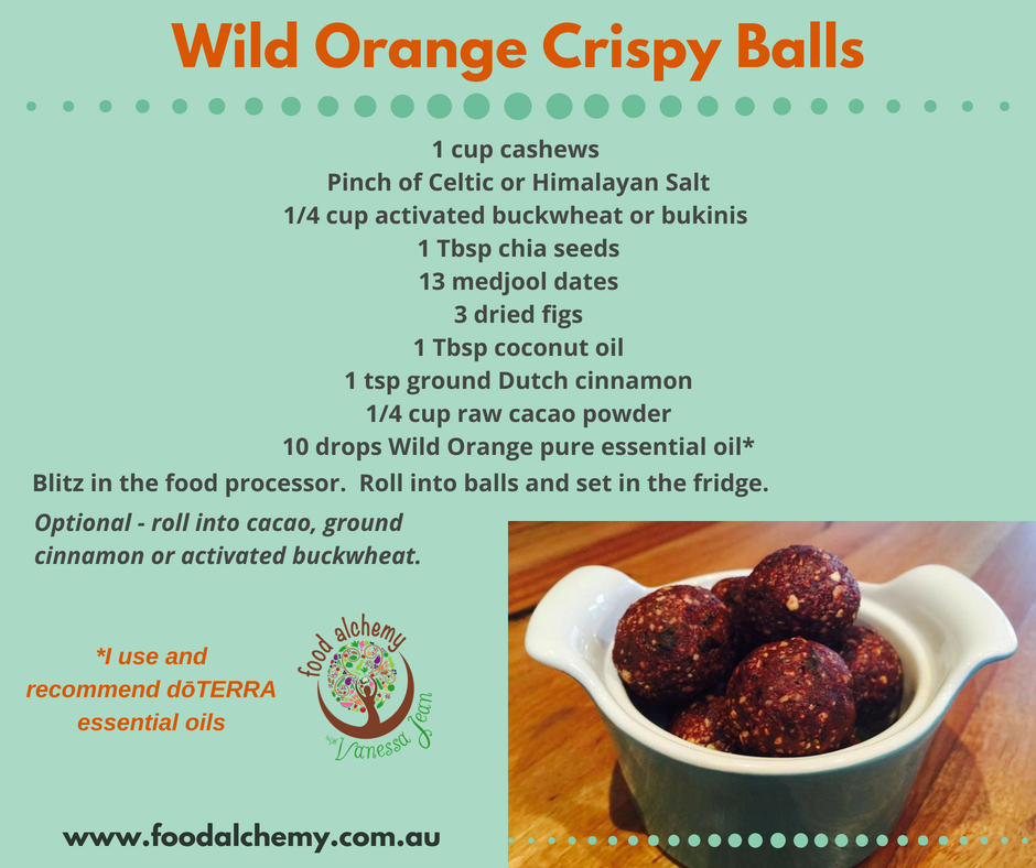 Wild Orange Crispy Balls with Wild Orange essential oil