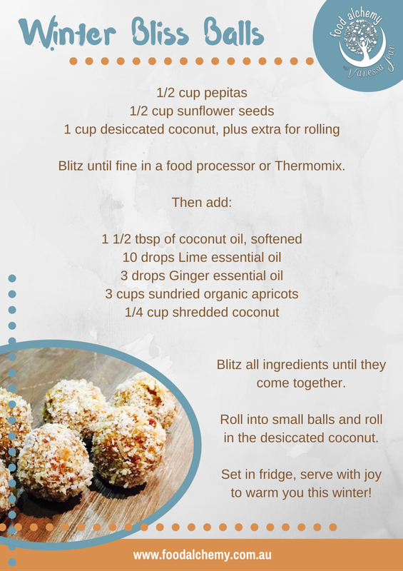 Winter Bliss Balls with Lime and Ginger essential oils