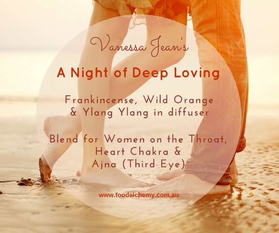 A Night of Deep Loving essential oil reference: Frankincense, Wild Orange, Ylang Ylang, Blend for Women