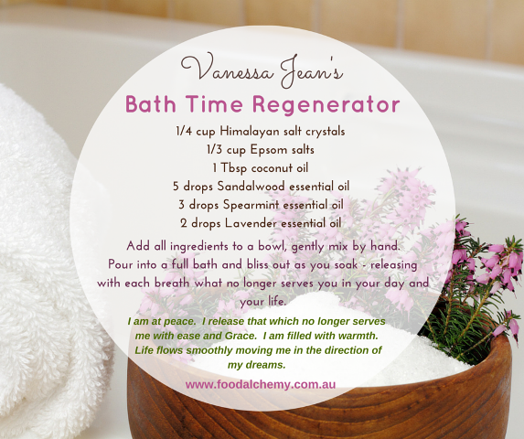 Vanessa Jean's Bath Time Regenerator with Sandalwood, Spearmint, Lavender essential oils