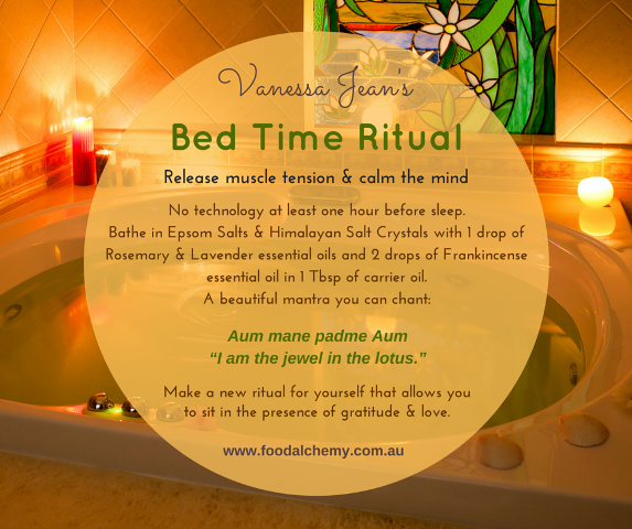 Bed Time Ritual essential oil reference: Rosemary, Lavender, Frankincense
