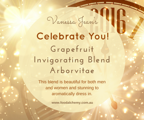 Celebrate You! essential oil reference: Grapefruit, Invigorating Blend, Arborvitae
