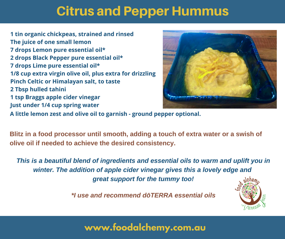 Citrus and Pepper Hummus