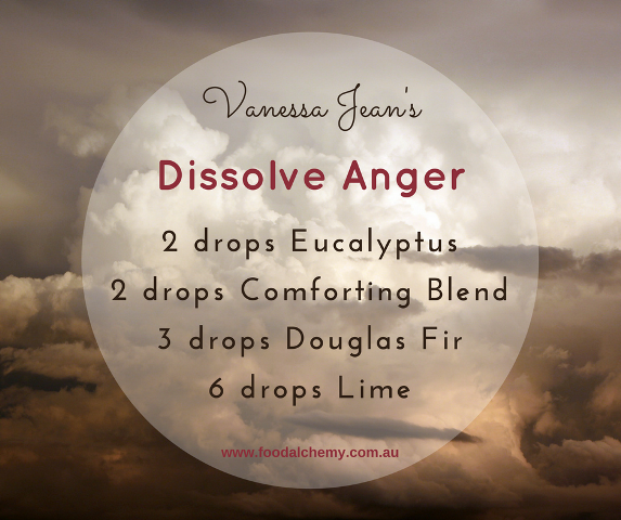 Dissolve Anger essential oil reference: Eucalyptus, Comforting Blend, Douglas Fir, Lime