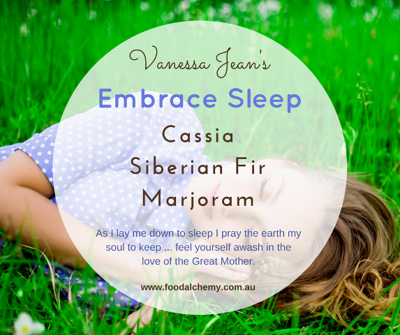 Embrace Sleep essential oil reference: Cassia, Marjoram, Siberian Fir
