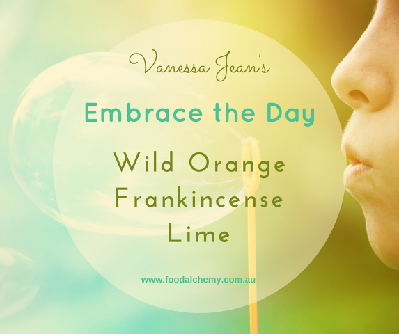 Embrace the Day essential oil reference: Wild Orange, Frankincense, Lime
