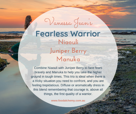 Fearless Warrior essential oil reference: Niaouli, Juniper Berry, Manuka