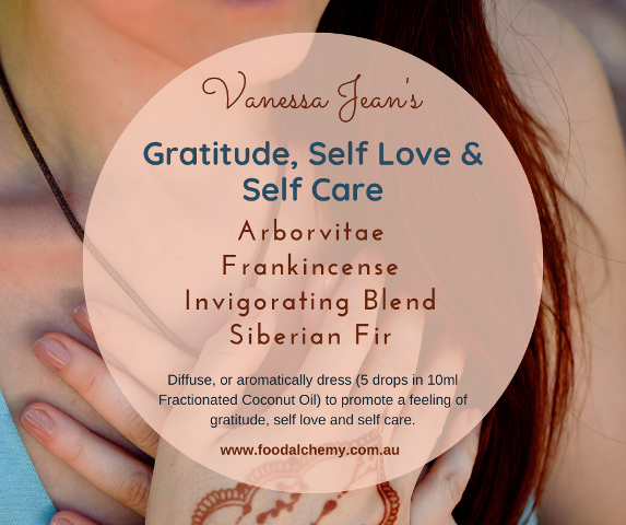 Gratitude, Self Love & Self Care essential oil reference: Arborvitae, Frankincense, Invigorating Blend, Siberian Fir