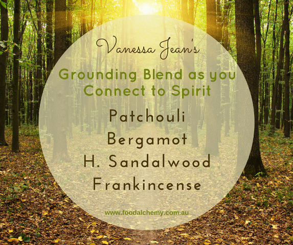 Grounding Blend as you Connect to Spirit essential oil reference: Patchouli, Bergamot, Hawaiian Sandalwood, Frankincense