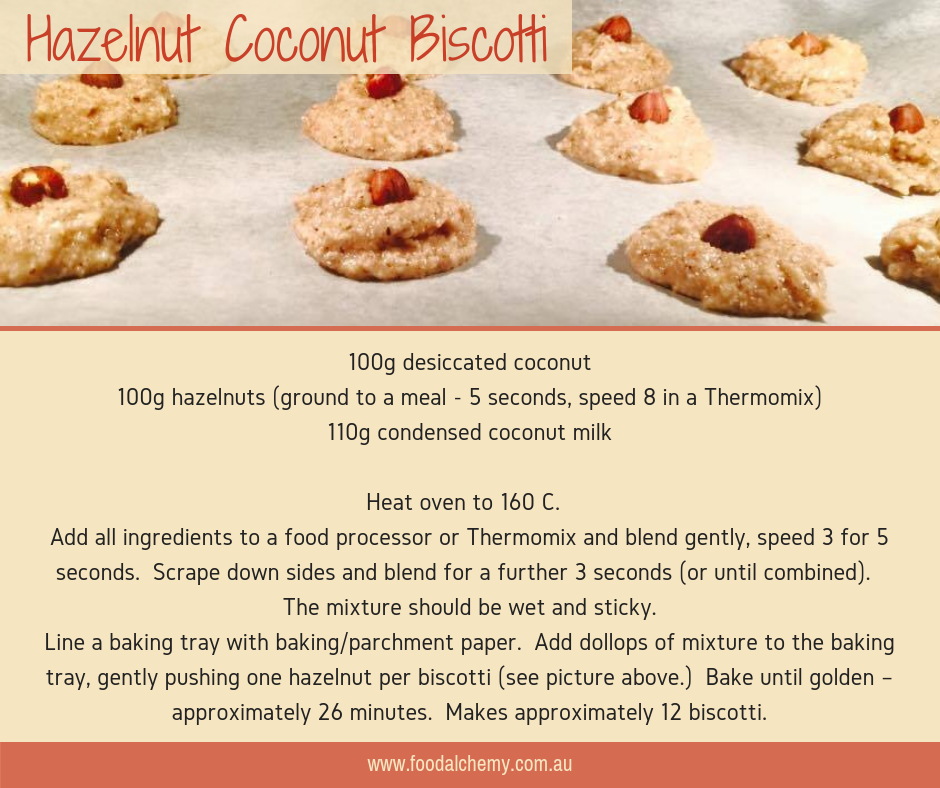 Hazelnut Coconut Biscotti