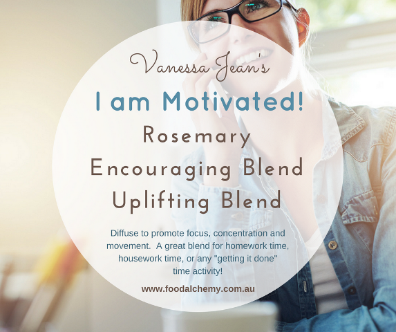 I am Motivated! essential oil reference: Rosemary, Encouraging Blend, Uplifting Blend