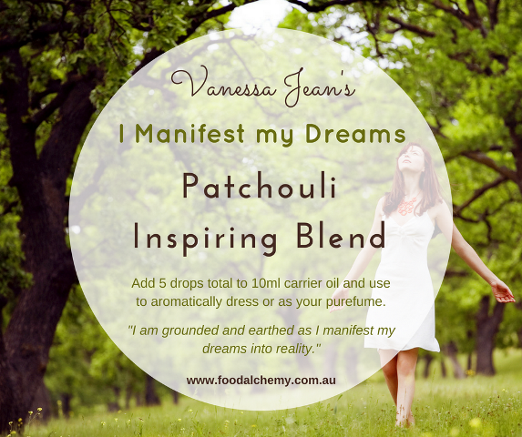 I Manifest My Dreams essential oil reference: Patchouli, Inspiring Blend