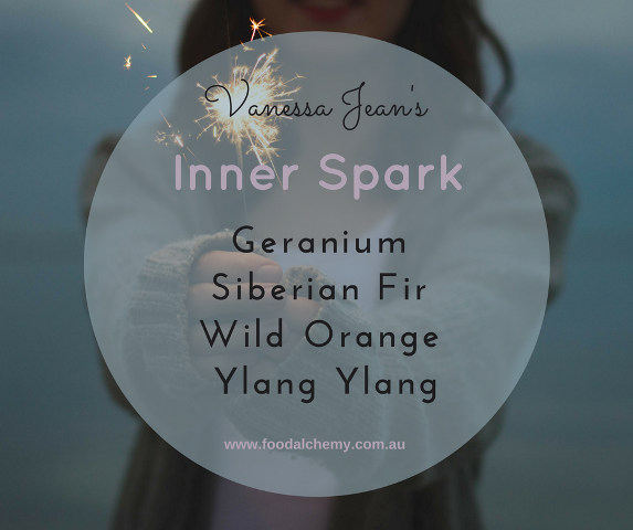 Inner Spark essential oil reference: Siberian Fir, Wild Orange, Geranium, Ylang Ylang