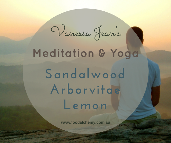 Meditation & Yoga essential oil blend: Sandalwood, Arborvitae, Lemon