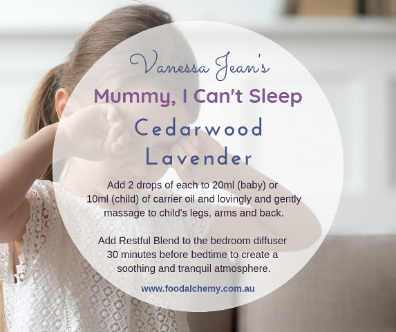 Mummy, I Can't Sleep essential oil reference: Cedarwood, Lavender