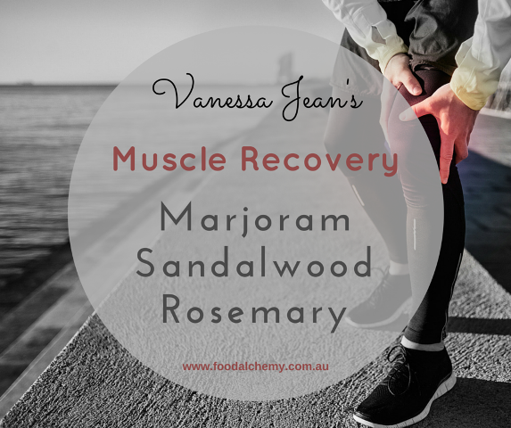 Vanessa Jean's Muscle Recovery Blend with Marjoram, Sandalwood, Rosemary essential oils