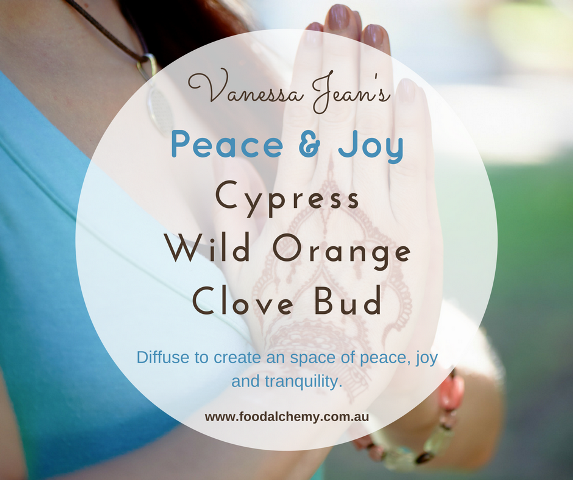 Peace & Joy essential oil reference: Cypress, Wild Orange, Clove Bud