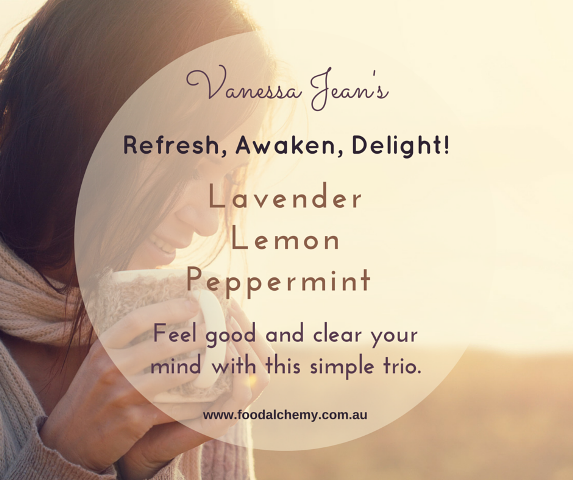 Refresh, Awaken, Delight! essential oil reference: Lavender, Lemon, Peppermint