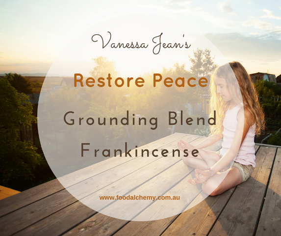 Restore Peace essential oil reference: Grounding Blend, Frankincense