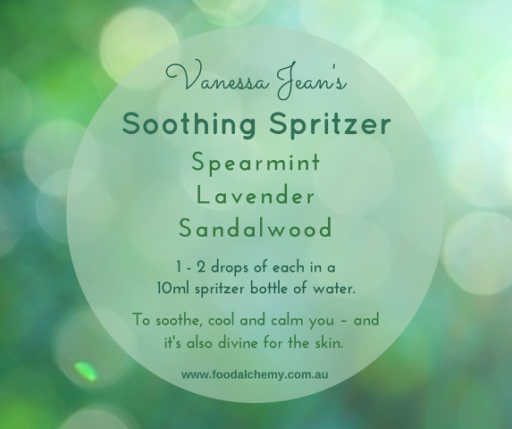 Vanessa Jean's Soothing Spritzer with Spearmint, Lavender, Sandalwood essential oils