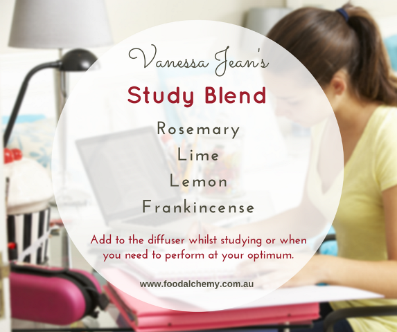 Study Blend essential oil reference: Rosemary, Lime, Lemon, Frankincense