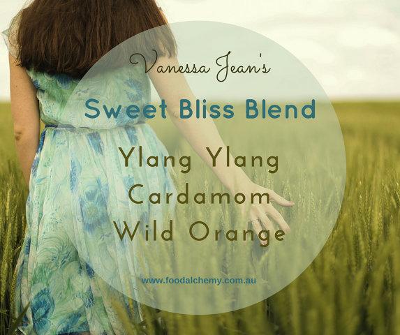 Sweet Bliss Blend essential oil reference: Ylang Ylang, Cardamom, Wild Orange