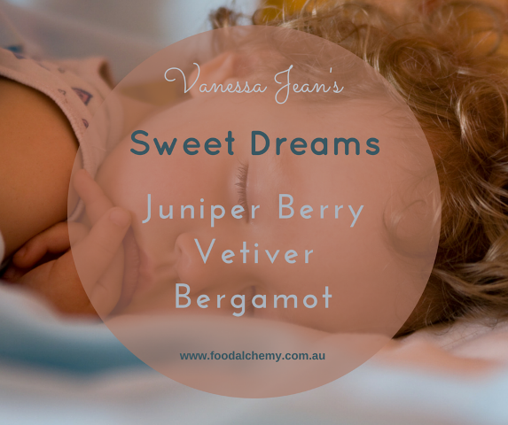 Sweet Dreams essential oil reference: Juniper Berry, Vetiver, Bergamot