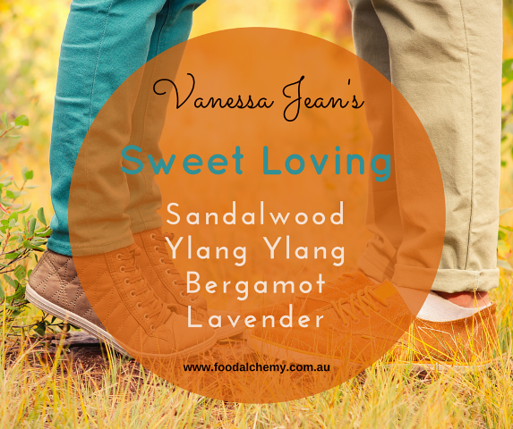 Sweet Loving essential oil reference: Sandalwood, Ylang Ylang, Bergamot, Lavender