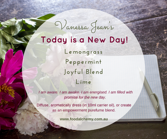 Today is a New Day! essential oil reference: Lemongrass, Peppermint, Joyful Blend, Lime