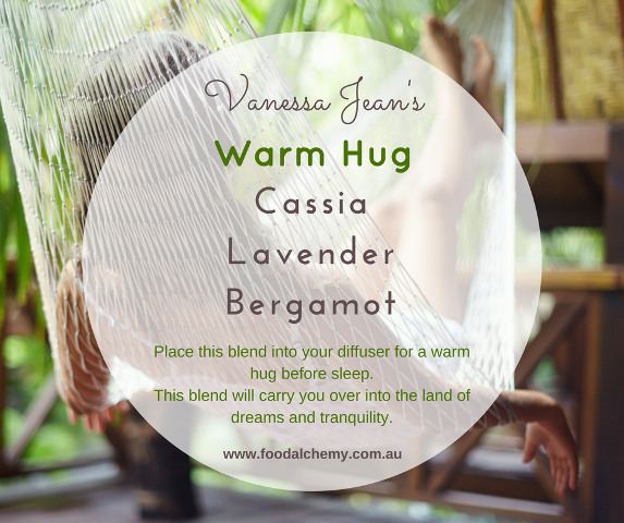 Warm Hug essential oil reference: Cassia, Lavender, Bergamot