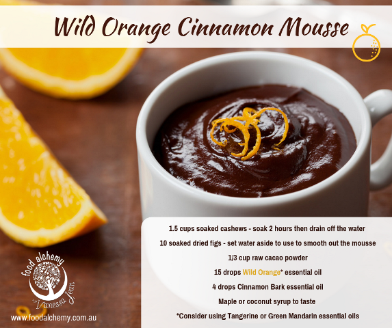 Wild Orange Cinnamon Mousse essential oil reference: Wild Orange, Cinnamon Bark