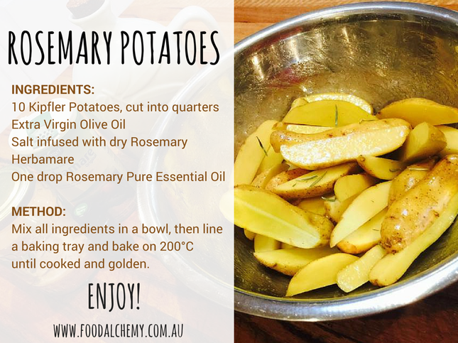 Rosemary Potatoes with Rosemary essential oil